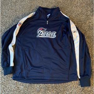 New England Patriots Reebok Authentic Sideline Sweatshirt Men's Large Embroidere